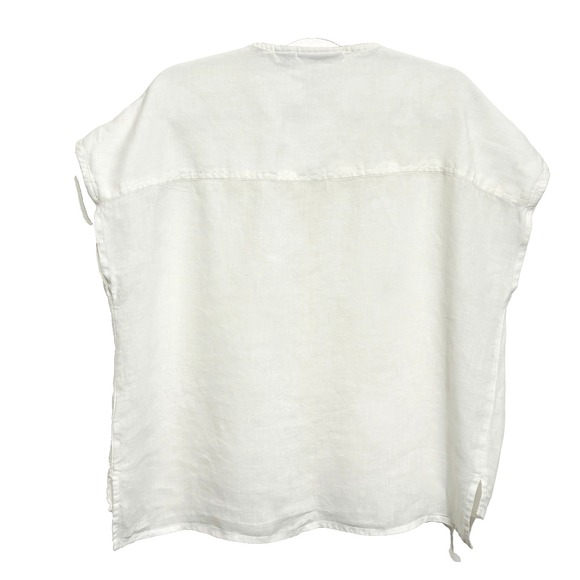 House of Harlow 1960 Sleeveless Linen White Top Sz M - Picture 2 of 8